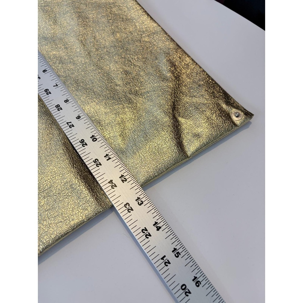 Vintage Lady's Pride Convertible Metallic Gold Clutch Lucite Handle Handbag - Picture 11 of 11